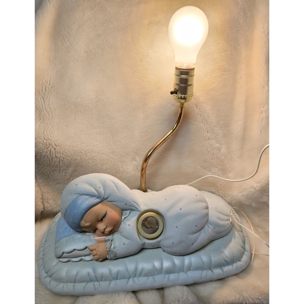 Vintage Nursery Lamp Sleeping Baby